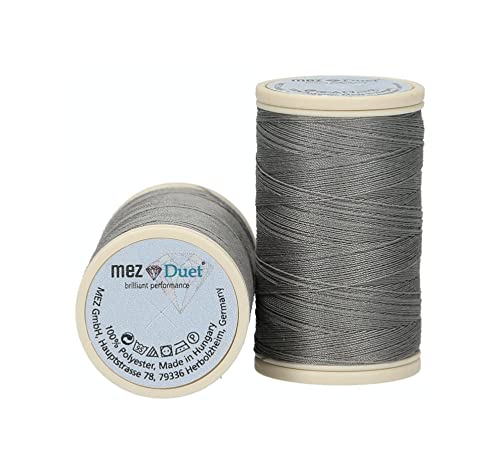 MEZ Duet Stärke 100 4646100-04009 grau Nähgarn, 100 % Polyester, 200m von MEZ