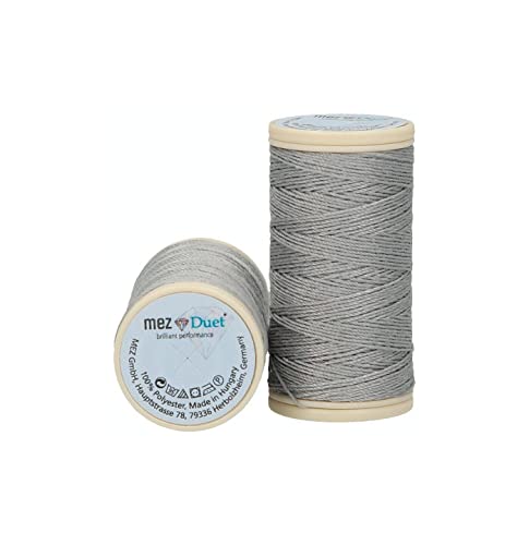 MEZ Duet Stärke 30 4642030-03002 grau Nähgarn, 100 % Polyester, 30m von MEZ