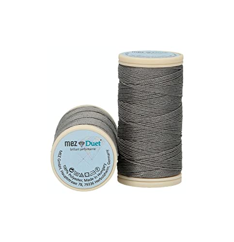 MEZ Duet Stärke 30 4642030-04009 grau Nähgarn, 100 % Polyester, 30m von MEZ