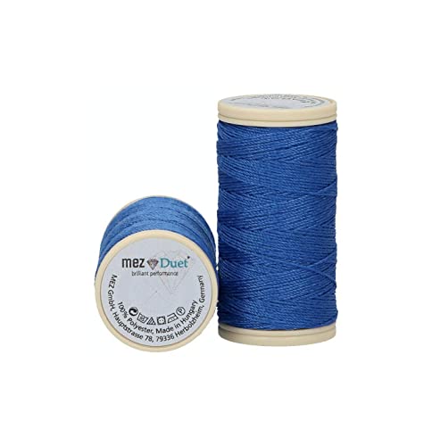 MEZ Duet Stärke 30 4642030-06171 blau Nähgarn, 100 % Polyester, 30m von MEZ