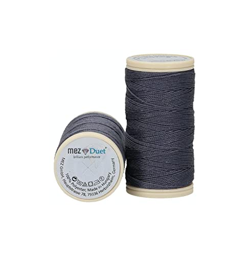 MEZ Duet Stärke 30 4642030-06540 graublau Nähgarn, 100 % Polyester, 30m von MEZ