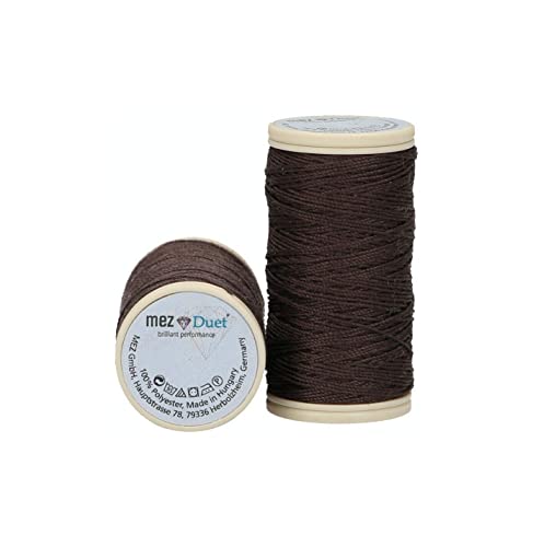 MEZ Duet Stärke 30 4642030-07509 braun Nähgarn, 100 % Polyester, 30m von MEZ