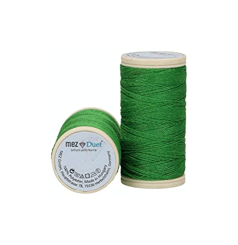 MEZ Duet Stärke 30 4642030-07699 grün Nähgarn, 100 % Polyester, 30m von MEZ