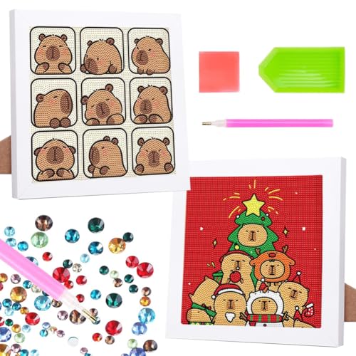 MEZHEN Capybara Diamond Painting Kinder Diamant Painting Bilder mit Rahmen Diamond-Painting Tiere Capybara Bastelset Bilder Arts Craft für Home Wand Decor Weihnachten MEZHEN Capybara Diamond Painting Kinder Diamant Painting Bilder mit Rahmen Diamond-Painting Tiere Capybara Bastelset Bilder Arts Craft für Home Wand Decor Weihnachten von MEZHEN