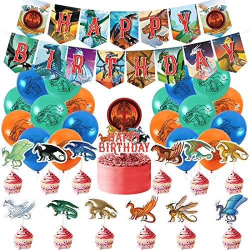 MEZHEN Dragon Geburtstag Deko Luftballon Tortendeko Dragon Ballon Girlande Happy Birthday Banner Dino Geburtstagsdeko Kindergeburtstag Latexballons 32 Stück MEZHEN Dragon Geburtstag Deko Luftballon Tortendeko Dragon Ballon Girlande Happy Birthday Banner Dino Geburtstagsdeko Kindergeburtstag Latexballons 32 Stück von MEZHEN