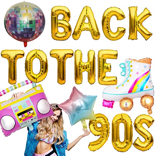 MEZHEN Folienballon Disco Party Deko Ballons 90er Luftballons Back To The 90s Banner Dekoration Geburtstag Helium Ballon Radio Discokugel Luftballon Retro Hip Hop Themenparty MEZHEN Folienballon Disco Party Deko Ballons 90er Luftballons Back To The 90s Banner Dekoration Geburtstag Helium Ballon Radio Discokugel Luftballon Retro Hip Hop Themenparty von MEZHEN