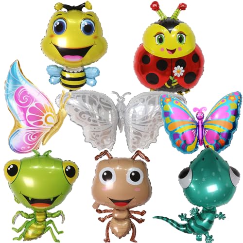 MEZHEN Folienballon Schmetterling Geburtstag Deko Bienen Luftballons Tiere Geburtstagsparty Deko Ballons Kindergeburtstag Sommerparty Geburtstagsdeko 8 Stück MEZHEN Folienballon Schmetterling Geburtstag Deko Bienen Luftballons Tiere Geburtstagsparty Deko Ballons Kindergeburtstag Sommerparty Geburtstagsdeko 8 Stück von MEZHEN