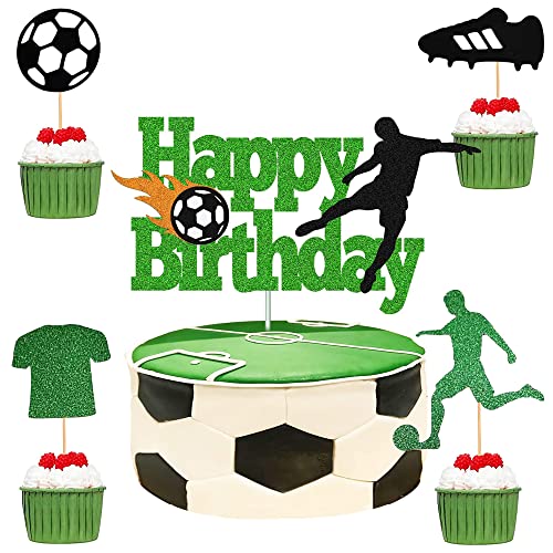 MEZHEN Glitter Tortendeko Fussball Kuchen Deko Geburtstag Athlet Kuchen Toppers Fussball Muffin Deko Torte Happy Birthday Kindergeburtstag Deko 25 Stück MEZHEN Glitter Tortendeko Fussball Kuchen Deko Geburtstag Athlet Kuchen Toppers Fussball Muffin Deko Torte Happy Birthday Kindergeburtstag Deko 25 Stück von MEZHEN