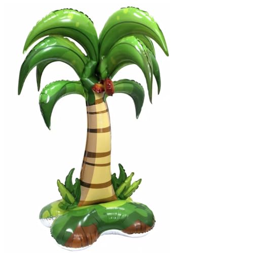 MEZHEN Kokosnuss Palme Folienballon Hawaii Geburtstagsdeko Ballon Stehend Luftballon Folie Kindergeburtstag Deko Geburtstag Luftballons Helium Geburtstagsfeier Strand Tropisch Hawaii Party Deko Ballon von MEZHEN