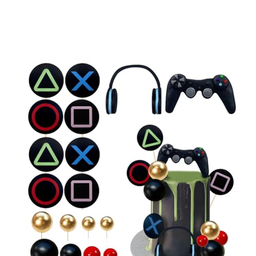 MEZHEN Tortendeko Videospiel Kuchen Deko Geburtstag Cake Topper Controller Torte Deko Kindergeburtstag Cupcake Topper Geburtstagsdeko Kuchendeko 18 Stück MEZHEN Tortendeko Videospiel Kuchen Deko Geburtstag Cake Topper Controller Torte Deko Kindergeburtstag Cupcake Topper Geburtstagsdeko Kuchendeko 18 Stück von MEZHEN
