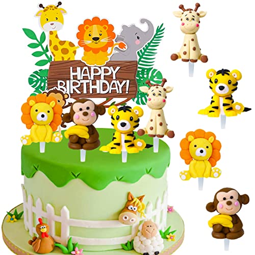 MEZHEN Tortendeko Waldtiere Kuchen Deko Geburtstag Cake Topper Happy Birthday Cupcake Topper Tiere Kindergeburtstag Deko Torte Dschungel Party Kuchendeko Geburtstagsdeko MEZHEN Tortendeko Waldtiere Kuchen Deko Geburtstag Cake Topper Happy Birthday Cupcake Topper Tiere Kindergeburtstag Deko Torte Dschungel Party Kuchendeko Geburtstagsdeko von MEZHEN