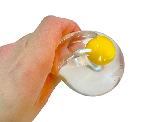 6 Stück Knautsch Ei klar Anti Stress Ball , Spielzeug Mitgebsel Mitbringsel Kindergeburtstag Weihnachten lustig Stressball von MEger