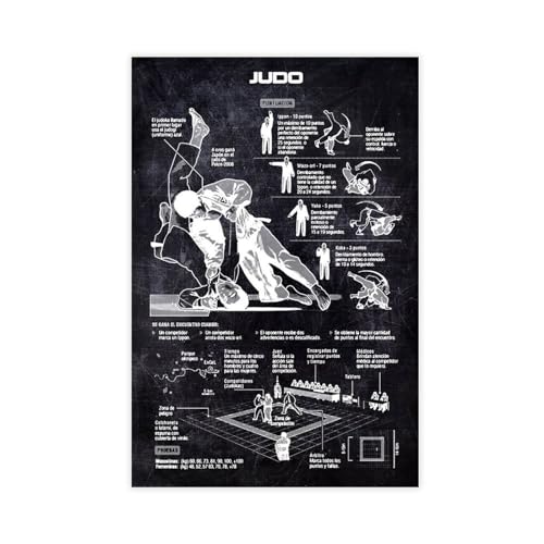 MExmeb Judo Retro-Leinwand-Poster, Wandkunst, Dekordruck, Gemälde für Wohnzimmer, Schlafzimmer, Dekoration, ungerahmt, 40 x 60 cm MExmeb Judo Retro-Leinwand-Poster, Wandkunst, Dekordruck, Gemälde für Wohnzimmer, Schlafzimmer, Dekoration, ungerahmt, 40 x 60 cm von MExmeb