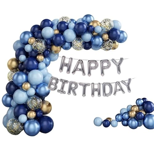 Luftballons Girlande Geburtstag Blau Gold Luftballons Blau 134 Stück Ballon Girlande, Blau Ballon Girlande, Luftballons Blau für Babyparty, Babyparty, Brautparty, Hochzeit, Geburtstagsdekoration Luftballons Girlande Geburtstag Blau Gold Luftballons Blau 134 Stück Ballon Girlande, Blau Ballon Girlande, Luftballons Blau für Babyparty, Babyparty, Brautparty, Hochzeit, Geburtstagsdekoration von MFCGHXR
