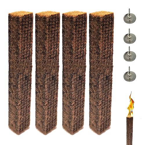 MFCGHXR Dauerdocht Kompatibel Mit Wachsfresser 4 Stück Kerzenrestefresser, Wachsfresser, mit Dochthalter Dauerdocht für Wachsfresser, Outdoor-Kerzen, Kerzenherstellung für Outdoor-Kerzen von MFCGHXR
