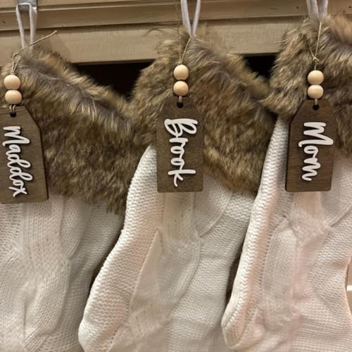 Personalisierbare 3D-Namensschilder aus Holz, für Weihnachtsstrümpfe, Andenken, Geschenkpapier, Weihnachtsmantel, Weihnachtsbaum-Hängeornamente Personalisierbare 3D-Namensschilder aus Holz, für Weihnachtsstrümpfe, Andenken, Geschenkpapier, Weihnachtsmantel, Weihnachtsbaum-Hängeornamente von MFCHICIFY