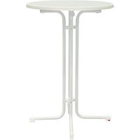 MFG Freizeitmöbel Stehtisch Melamin weiß, marmor 80,0 x 80,0 x 110,0 cm von MFG Freizeitmöbel