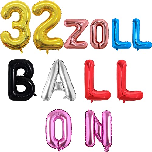 Personalisierte Luftballons mit Buchstaben - Freie Auswahl von 32 Zoll Ballons für Name, Geburtstag, Baby Shower, Geschäftliche Anlässe - Erstelle deine eigene Phrase oder Banner (32 Zoll) von MFJS