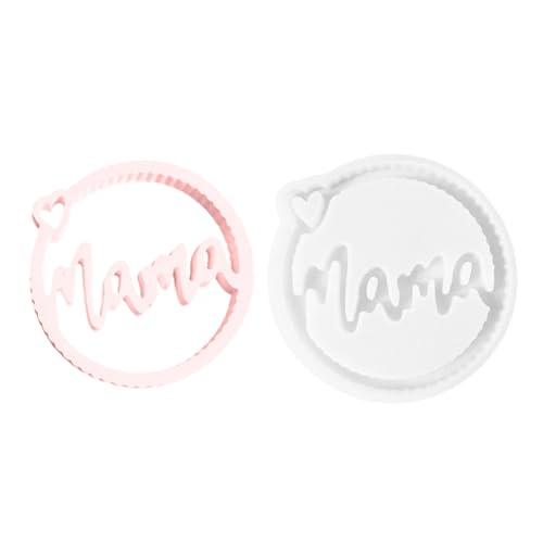 MFYOUPK Resin Pendant Mold | Buchstaben Schlüsselanhänger Für Mama,Bastelwerkzeug Runde Form Geburtstag Mama Deko Kunsthandwerk Wandschmuck von MFYOUPK