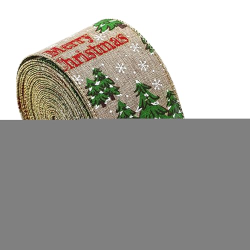 MFYOUPK Weihnachtsband, Bänder zum Basteln | Weihnachtskranz mit Drahtband | atives Schleifenzubehör, Drahtkantenband, atives Geschenkband, Bauernhaus-für von MFYOUPK