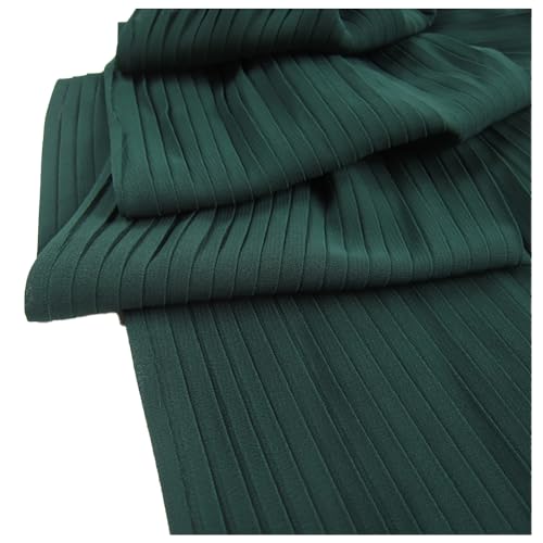 LX177 Rüschen-Organza-Stoff, plissiert, Perle, Chiffon, Faltenstoff für Kleid, Rock, Kostüm, Nähen, Bastelmaterialien, 150 cm breit, Dunkelgrün, 2 m LX177 Rüschen-Organza-Stoff, plissiert, Perle, Chiffon, Faltenstoff für Kleid, Rock, Kostüm, Nähen, Bastelmaterialien, 150 cm breit, Dunkelgrün, 2 m von MFfly