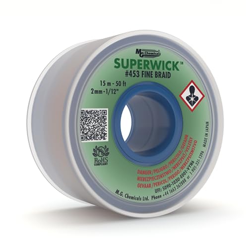 MG Chemicals #453 Fine Braid Super Wick™ - Entlötlitze, 2.0 mm breit von MG Chemicals