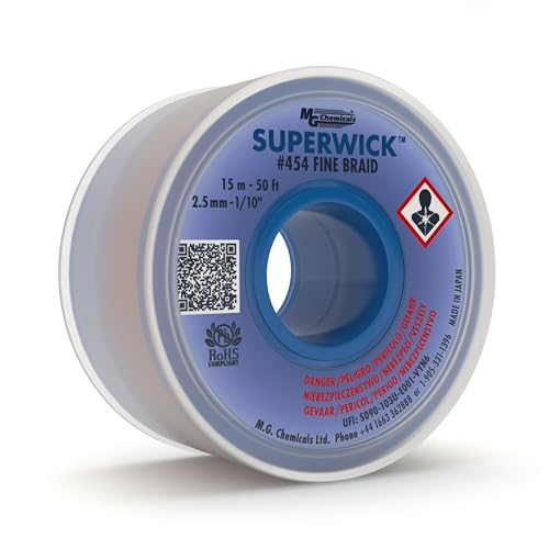 MG Chemicals #454 Fine Braid Super Wick™ - Entlötlitze, 2.5 mm breit von MG Chemicals