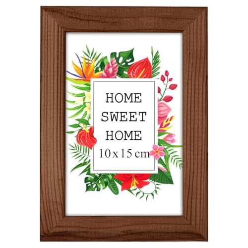 MG Design Bilderrahmen 10 x 15 cm - Farbe Braun aus Holz, mit Acrylglas - zum vertikalen oder horizontalen Aufhängen/Aufstellen, für Fotos, Poster, Puzzles MG Design Bilderrahmen 10 x 15 cm - Farbe Braun aus Holz, mit Acrylglas - zum vertikalen oder horizontalen Aufhängen/Aufstellen, für Fotos, Poster, Puzzles von MG Design