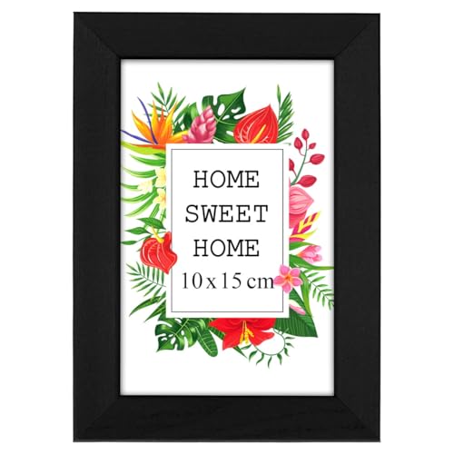 MG Design Bilderrahmen 10 x 15 cm - Farbe Schwarz aus Holz, mit Acrylglas - zum vertikalen oder horizontalen Aufhängen/Aufstellen, für Fotos, Poster, Puzzles MG Design Bilderrahmen 10 x 15 cm - Farbe Schwarz aus Holz, mit Acrylglas - zum vertikalen oder horizontalen Aufhängen/Aufstellen, für Fotos, Poster, Puzzles von MG Design