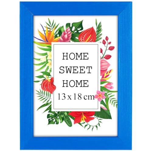 MG Design Bilderrahmen 13 x 18 cm - Farbe Blau, aus Holz, mit Acrylglas - zum vertikalen oder horizontalen Aufhängen/Aufstellen, für Fotos, Poster, Puzzles MG Design Bilderrahmen 13 x 18 cm - Farbe Blau, aus Holz, mit Acrylglas - zum vertikalen oder horizontalen Aufhängen/Aufstellen, für Fotos, Poster, Puzzles von MG Design