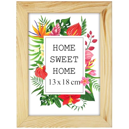 MG Design Bilderrahmen 13 x 18 cm - Farbe Natur aus Holz, mit Acrylglas - zum vertikalen oder horizontalen Aufhängen/Aufstellen, für Fotos, Poster, Puzzles MG Design Bilderrahmen 13 x 18 cm - Farbe Natur aus Holz, mit Acrylglas - zum vertikalen oder horizontalen Aufhängen/Aufstellen, für Fotos, Poster, Puzzles von MG Design