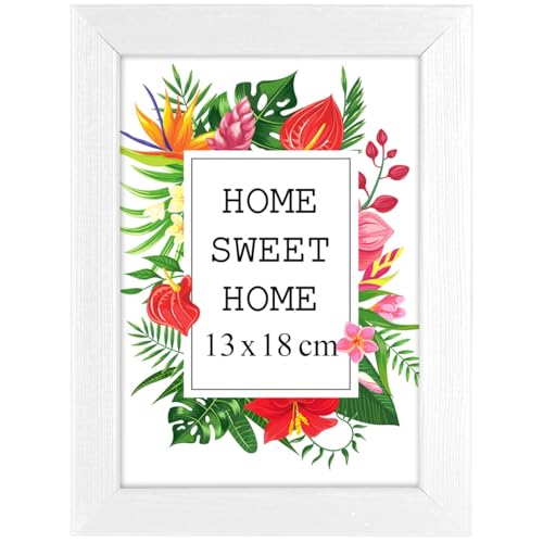 MG Design Bilderrahmen 13 x 18 cm - Farbe Weiß, aus Holz, mit Acrylglas - zum vertikalen oder horizontalen Aufhängen/Aufstellen, für Fotos, Poster, Puzzles MG Design Bilderrahmen 13 x 18 cm - Farbe Weiß, aus Holz, mit Acrylglas - zum vertikalen oder horizontalen Aufhängen/Aufstellen, für Fotos, Poster, Puzzles von MG Design
