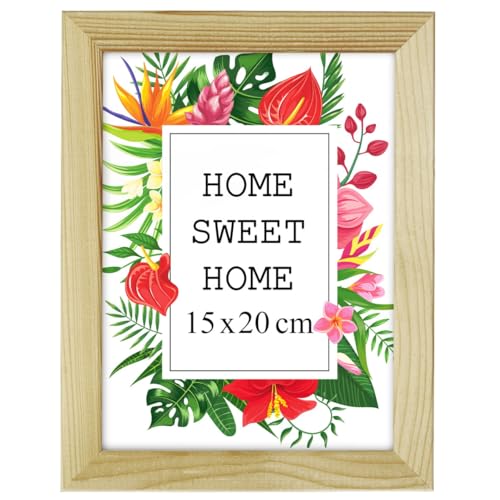MG Design Bilderrahmen 15 x 20 cm - Farbe Natur aus Holz, mit Acrylglas - zum vertikalen oder horizontalen Aufhängen/Aufstellen, für Fotos, Poster, Puzzles MG Design Bilderrahmen 15 x 20 cm - Farbe Natur aus Holz, mit Acrylglas - zum vertikalen oder horizontalen Aufhängen/Aufstellen, für Fotos, Poster, Puzzles von MG Design
