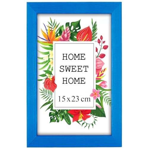 MG Design Bilderrahmen 15 x 23 cm - Farbe Blau, aus Holz, mit Acrylglas - zum vertikalen oder horizontalen Aufhängen/Aufstellen, für Fotos, Poster, Puzzles MG Design Bilderrahmen 15 x 23 cm - Farbe Blau, aus Holz, mit Acrylglas - zum vertikalen oder horizontalen Aufhängen/Aufstellen, für Fotos, Poster, Puzzles von MG Design
