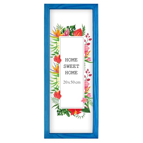 MG Design Bilderrahmen 20 x 50 cm - Farbe Blau, aus Holz, mit Acrylglas - zum vertikalen oder horizontalen Aufhängen, ohne Hintergrund, für Fotos, Poster, Puzzles MG Design Bilderrahmen 20 x 50 cm - Farbe Blau, aus Holz, mit Acrylglas - zum vertikalen oder horizontalen Aufhängen, ohne Hintergrund, für Fotos, Poster, Puzzles von MG Design