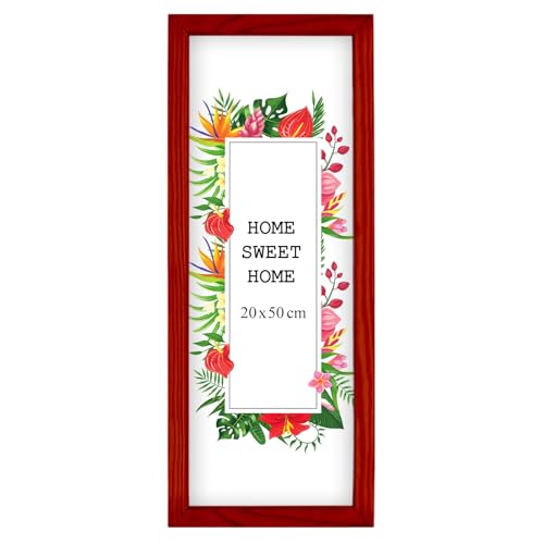 MG Design Bilderrahmen 20 x 50 cm - Farbe Rot, aus Holz, mit Acrylglas - zum vertikalen oder horizontalen Aufhängen, ohne Hintergrund, für Fotos, Poster, Puzzles MG Design Bilderrahmen 20 x 50 cm - Farbe Rot, aus Holz, mit Acrylglas - zum vertikalen oder horizontalen Aufhängen, ohne Hintergrund, für Fotos, Poster, Puzzles von MG Design