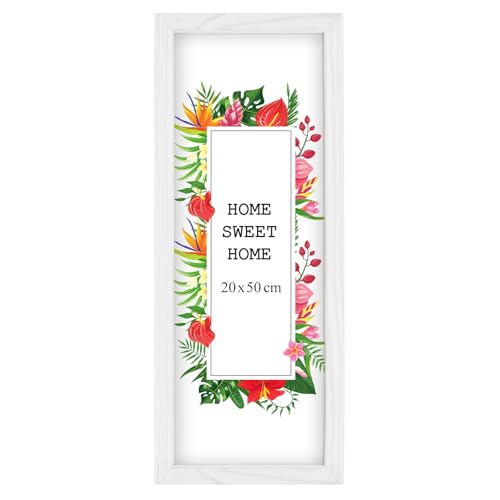 MG Design Bilderrahmen 20 x 50 cm - Farbe Weiß, aus Holz, mit Acrylglas - zum vertikalen oder horizontalen Aufhängen, ohne Hintergrund, für Fotos, Poster, Puzzles MG Design Bilderrahmen 20 x 50 cm - Farbe Weiß, aus Holz, mit Acrylglas - zum vertikalen oder horizontalen Aufhängen, ohne Hintergrund, für Fotos, Poster, Puzzles von MG Design
