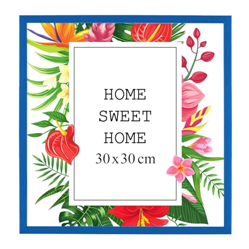 MG Design Bilderrahmen 30 x 30 cm - Farbe Blau, aus Holz, mit Acrylglas - zum vertikalen oder horizontalen Aufhängen, ohne Hintergrund, für Fotos, Poster, Puzzles MG Design Bilderrahmen 30 x 30 cm - Farbe Blau, aus Holz, mit Acrylglas - zum vertikalen oder horizontalen Aufhängen, ohne Hintergrund, für Fotos, Poster, Puzzles von MG Design