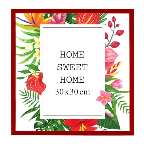 MG Design Bilderrahmen 30 x 30 cm - Farbe Rot, aus Holz, mit Acrylglas - zum vertikalen oder horizontalen Aufhängen, ohne Hintergrund, für Fotos, Poster, Puzzles MG Design Bilderrahmen 30 x 30 cm - Farbe Rot, aus Holz, mit Acrylglas - zum vertikalen oder horizontalen Aufhängen, ohne Hintergrund, für Fotos, Poster, Puzzles von MG Design