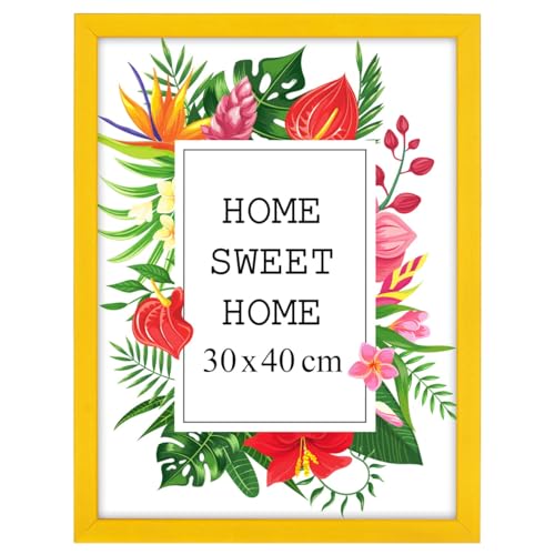 MG Design Bilderrahmen 30 x 40 cm - Farbe Gelb, aus Holz, mit Acrylglas - zum vertikalen oder horizontalen Aufhängen/Aufstellen, für Fotos, Poster, Puzzles MG Design Bilderrahmen 30 x 40 cm - Farbe Gelb, aus Holz, mit Acrylglas - zum vertikalen oder horizontalen Aufhängen/Aufstellen, für Fotos, Poster, Puzzles von MG Design