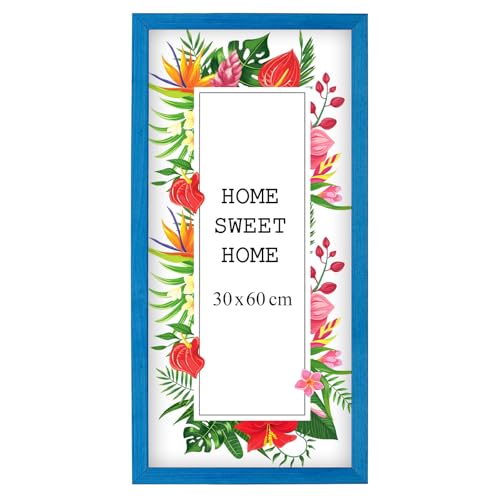 MG Design Bilderrahmen 30 x 60 cm - Farbe Blau, aus Holz, mit Acrylglas - zum vertikalen oder horizontalen Aufhängen, ohne Hintergrund, für Fotos, Poster, Puzzles MG Design Bilderrahmen 30 x 60 cm - Farbe Blau, aus Holz, mit Acrylglas - zum vertikalen oder horizontalen Aufhängen, ohne Hintergrund, für Fotos, Poster, Puzzles von MG Design
