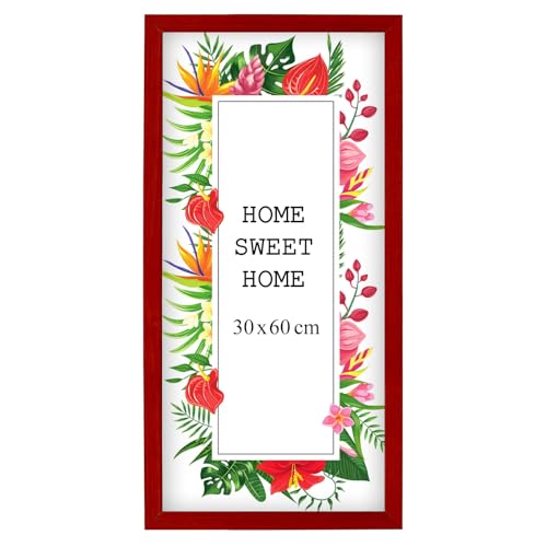 MG Design Bilderrahmen 30 x 60 cm - Farbe Rot, aus Holz, mit Acrylglas - zum vertikalen oder horizontalen Aufhängen, ohne Hintergrund, für Fotos, Poster, Puzzles MG Design Bilderrahmen 30 x 60 cm - Farbe Rot, aus Holz, mit Acrylglas - zum vertikalen oder horizontalen Aufhängen, ohne Hintergrund, für Fotos, Poster, Puzzles von MG Design