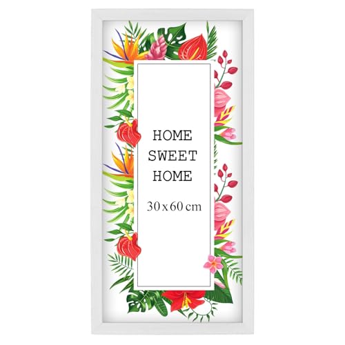 MG Design Bilderrahmen 30 x 60 cm - Farbe Weiß, aus Holz, mit Acrylglas - zum vertikalen oder horizontalen Aufhängen, ohne Hintergrund, für Fotos, Poster, Puzzles MG Design Bilderrahmen 30 x 60 cm - Farbe Weiß, aus Holz, mit Acrylglas - zum vertikalen oder horizontalen Aufhängen, ohne Hintergrund, für Fotos, Poster, Puzzles von MG Design