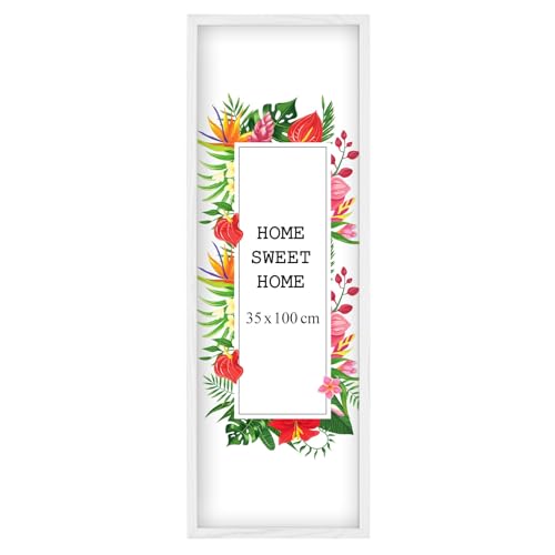MG Design Bilderrahmen 35 x 100 cm - Farbe Weiß, aus Holz, mit Acrylglas - zum vertikalen oder horizontalen Aufhängen, ohne Hintergrund, für Fotos, Poster, Puzzles MG Design Bilderrahmen 35 x 100 cm - Farbe Weiß, aus Holz, mit Acrylglas - zum vertikalen oder horizontalen Aufhängen, ohne Hintergrund, für Fotos, Poster, Puzzles von MG Design