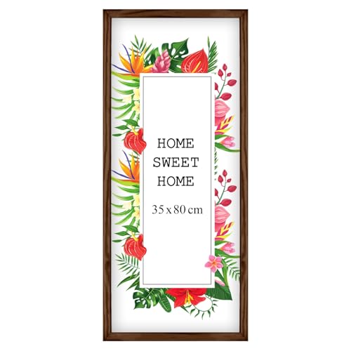 MG Design Bilderrahmen 35 x 80 cm - Farbe Braun, aus Holz, mit Acrylglas - zum vertikalen oder horizontalen Aufhängen, ohne Hintergrund, für Fotos, Poster, Puzzles von MG Design