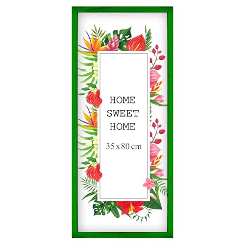 MG Design Bilderrahmen 35 x 80 cm - Farbe Grün, aus Holz, mit Acrylglas - zum vertikalen oder horizontalen Aufhängen, ohne Hintergrund, für Fotos, Poster, Puzzles MG Design Bilderrahmen 35 x 80 cm - Farbe Grün, aus Holz, mit Acrylglas - zum vertikalen oder horizontalen Aufhängen, ohne Hintergrund, für Fotos, Poster, Puzzles von MG Design