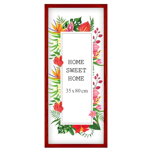 MG Design Bilderrahmen 35 x 80 cm - Farbe Rot, aus Holz, mit Acrylglas - zum vertikalen oder horizontalen Aufhängen, ohne Hintergrund, für Fotos, Poster, Puzzles MG Design Bilderrahmen 35 x 80 cm - Farbe Rot, aus Holz, mit Acrylglas - zum vertikalen oder horizontalen Aufhängen, ohne Hintergrund, für Fotos, Poster, Puzzles von MG Design