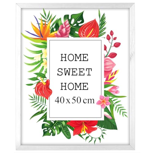 MG Design Bilderrahmen 40 x 50 cm - Farbe Weiß, aus Holz, mit Acrylglas - zum vertikalen oder horizontalen Aufhängen/Aufstellen, für Fotos, Poster, Puzzles MG Design Bilderrahmen 40 x 50 cm - Farbe Weiß, aus Holz, mit Acrylglas - zum vertikalen oder horizontalen Aufhängen/Aufstellen, für Fotos, Poster, Puzzles von MG Design