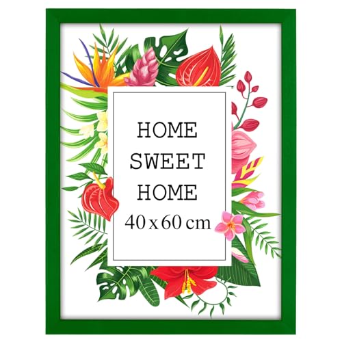 MG Design Bilderrahmen 40 x 60 cm - Farbe Grün, aus Holz, mit Acrylglas - zum vertikalen oder horizontalen Aufhängen, ohne Hintergrund, für Fotos, Poster, Puzzles MG Design Bilderrahmen 40 x 60 cm - Farbe Grün, aus Holz, mit Acrylglas - zum vertikalen oder horizontalen Aufhängen, ohne Hintergrund, für Fotos, Poster, Puzzles von MG Design