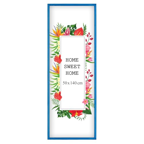 MG Design Bilderrahmen 50 x 140 cm - Farbe Blau, aus Holz, mit Acrylglas - zum vertikalen oder horizontalen Aufhängen, ohne Hintergrund, für Fotos, Poster, Puzzles MG Design Bilderrahmen 50 x 140 cm - Farbe Blau, aus Holz, mit Acrylglas - zum vertikalen oder horizontalen Aufhängen, ohne Hintergrund, für Fotos, Poster, Puzzles von MG Design